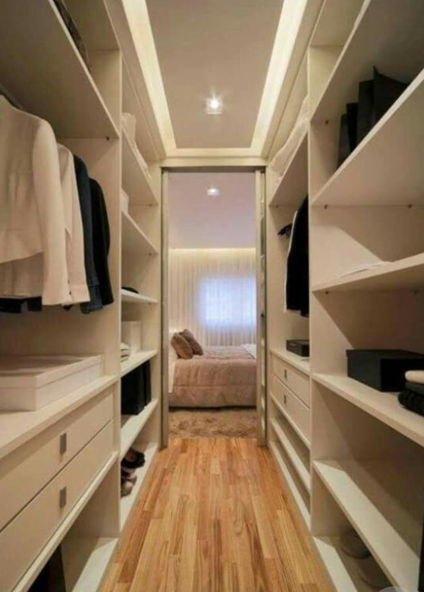 П-образная гардеробная комната в спальню Балашиха