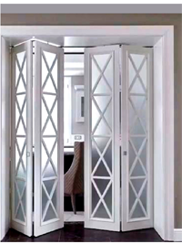 Белые складные двери гармошка Балашиха